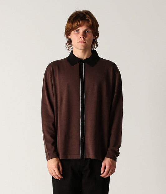 UNIFORM LS KNIT SHIRT // CHOCOLATE