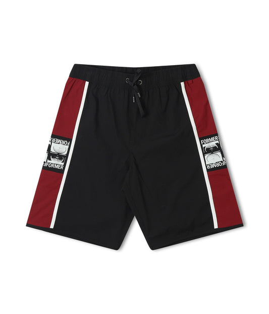 MANNERS 18' SWIM TRUNK // BURGUNDY BLACK