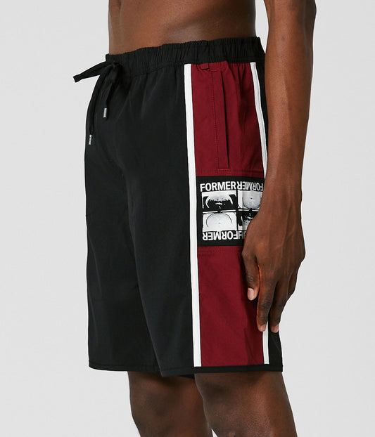 MANNERS 18' SWIM TRUNK // BURGUNDY BLACK