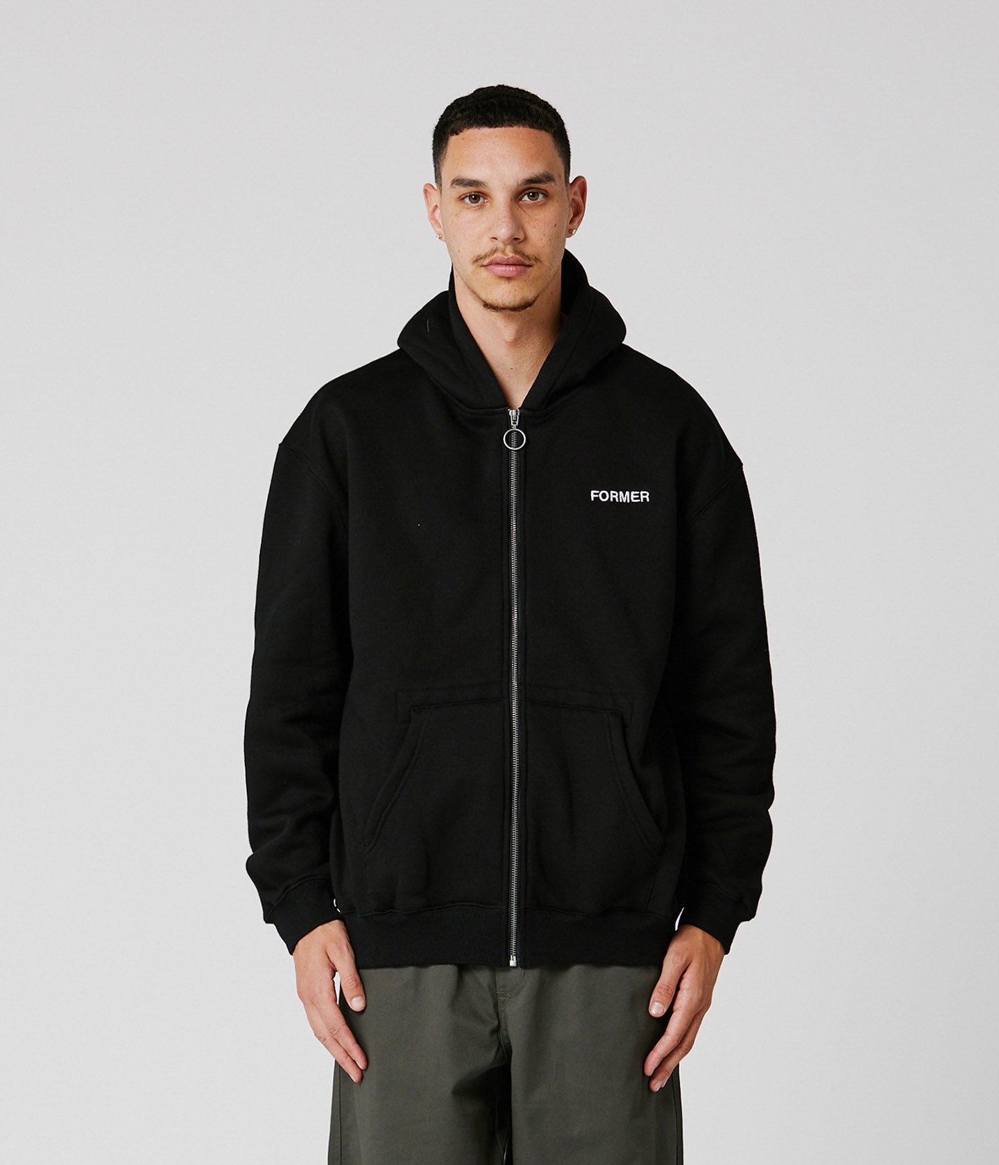 CLIPPINGS FZ HOOD // BLACK