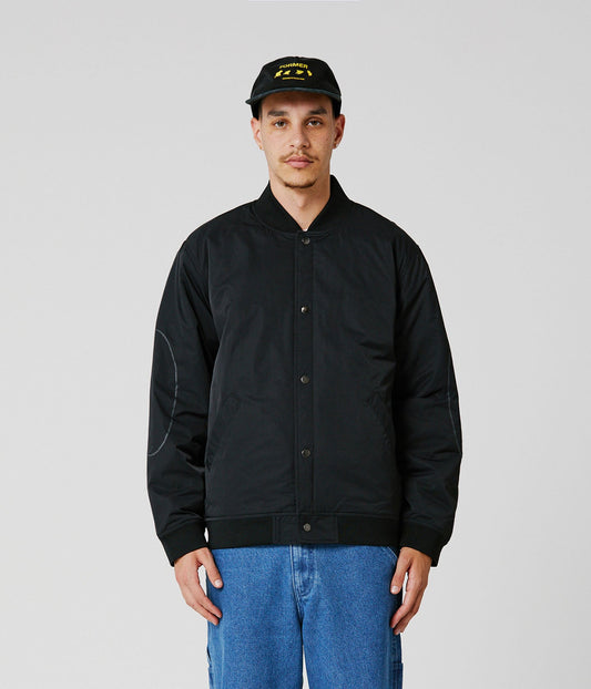 AG VARSITY COIL JACKET // BLACK