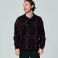 COIL KNIT LS POLO // BLACK BLOOD