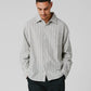 REYNOLDS STRIPED LS SHIRT // BONE GREEN