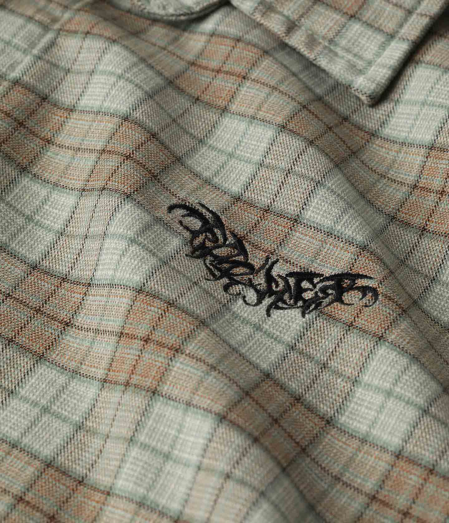 MANNERS CHECK SS SHIRT // GREEN BROWN