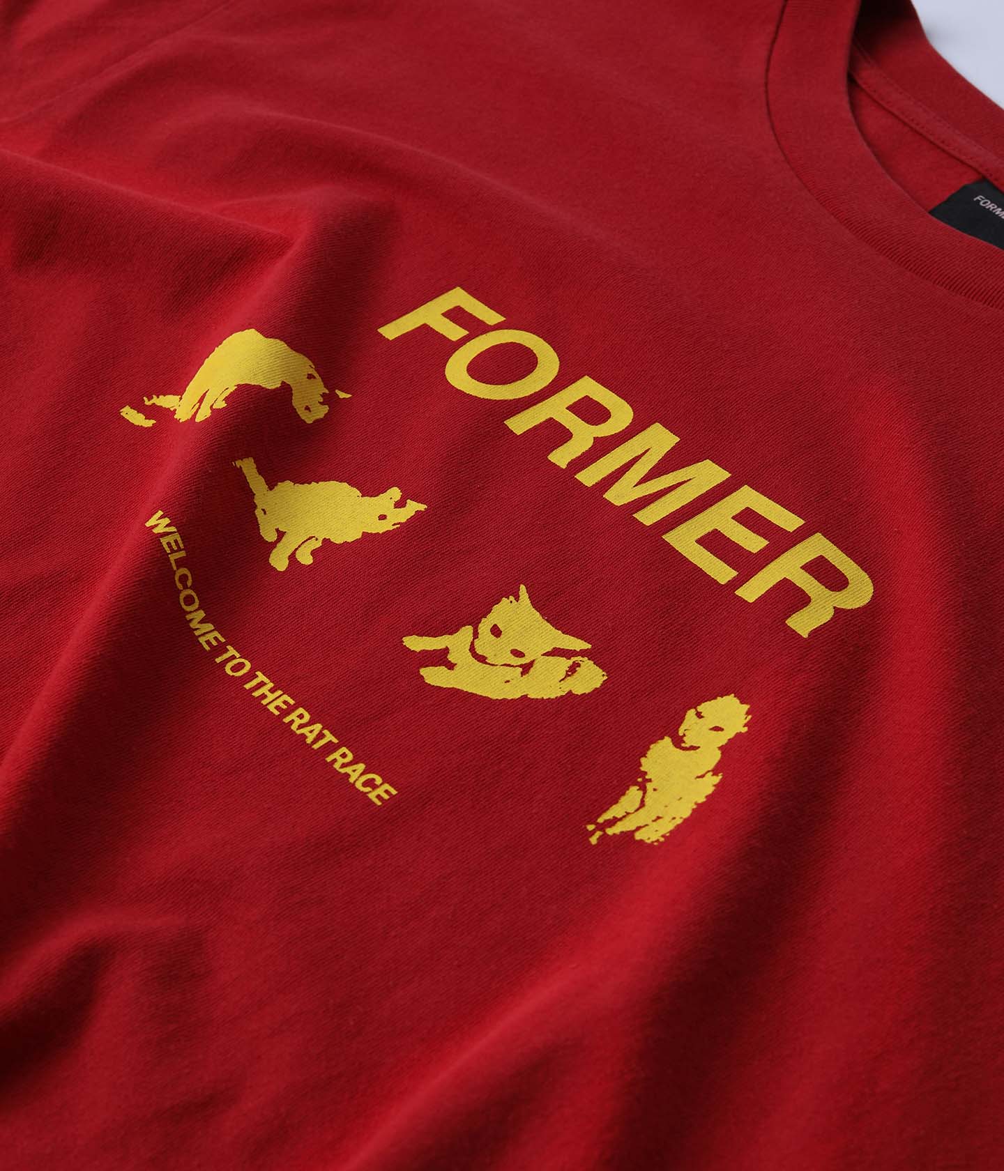 KITTY LITTER T-SHIRT //WASHED RED