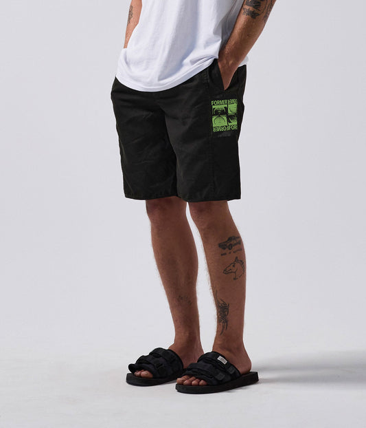 MANNERS 18' SWIM TRUNK  // BLACK/LIME