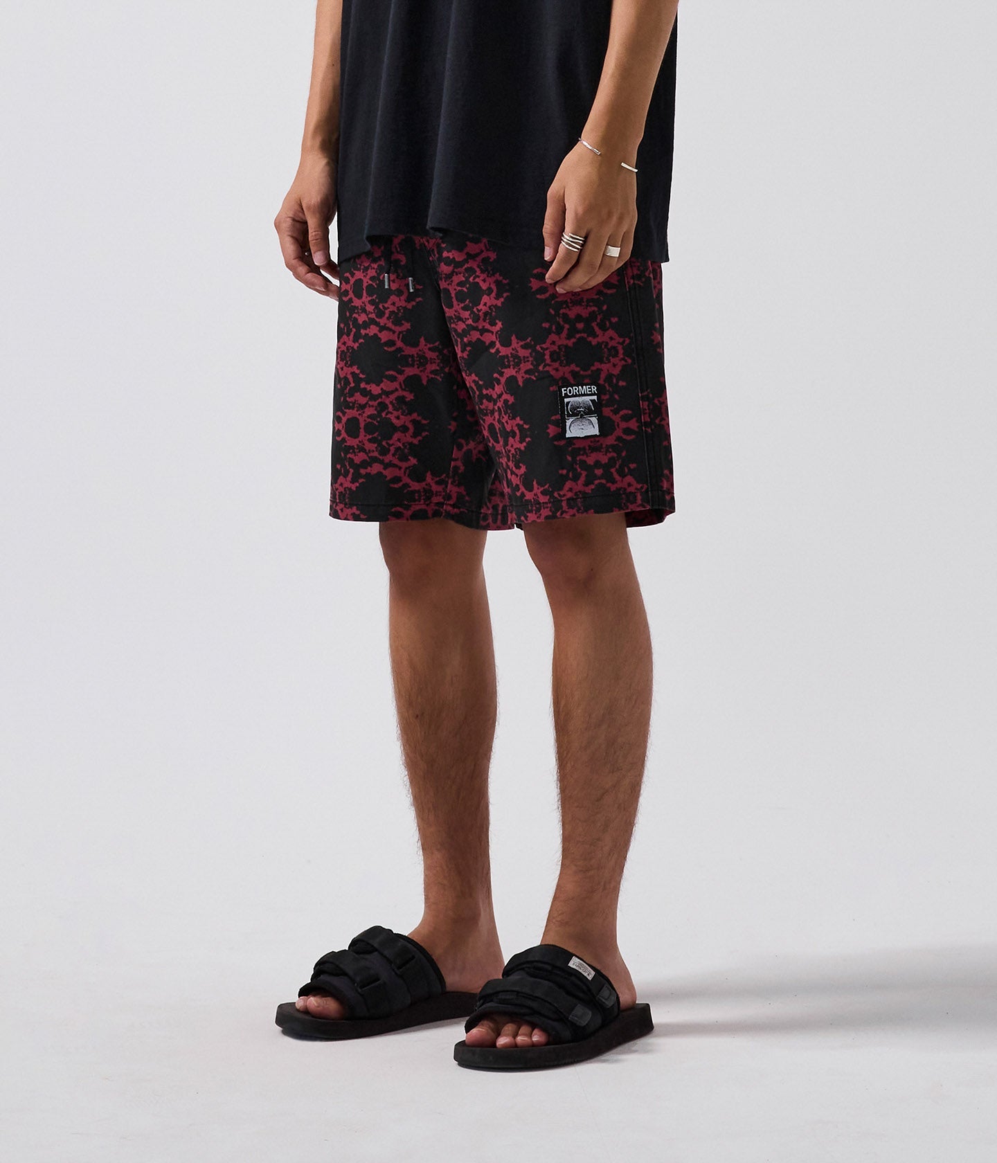 SWANS ORNATE 18' SWIM TRUNK // BLACK