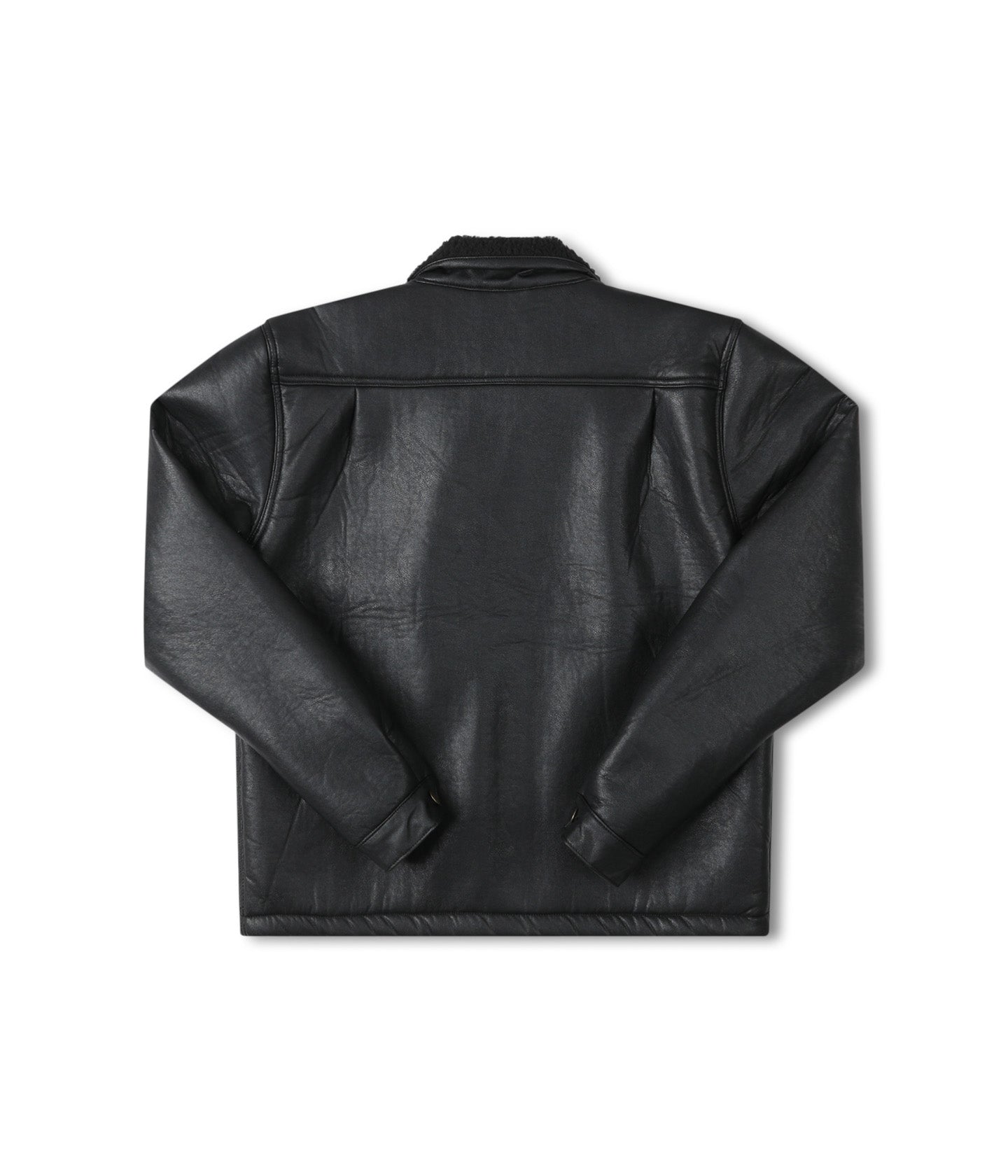 SHERPA LEATHER JACKET // BLACK