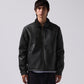 SHERPA LEATHER JACKET // BLACK