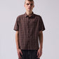 VIVAN CHECK SS SHIRT // BROWN