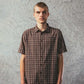 VIVAN CHECK SS SHIRT // BROWN