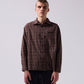 VIVIAN CHECK LS SHIRT // BROWN