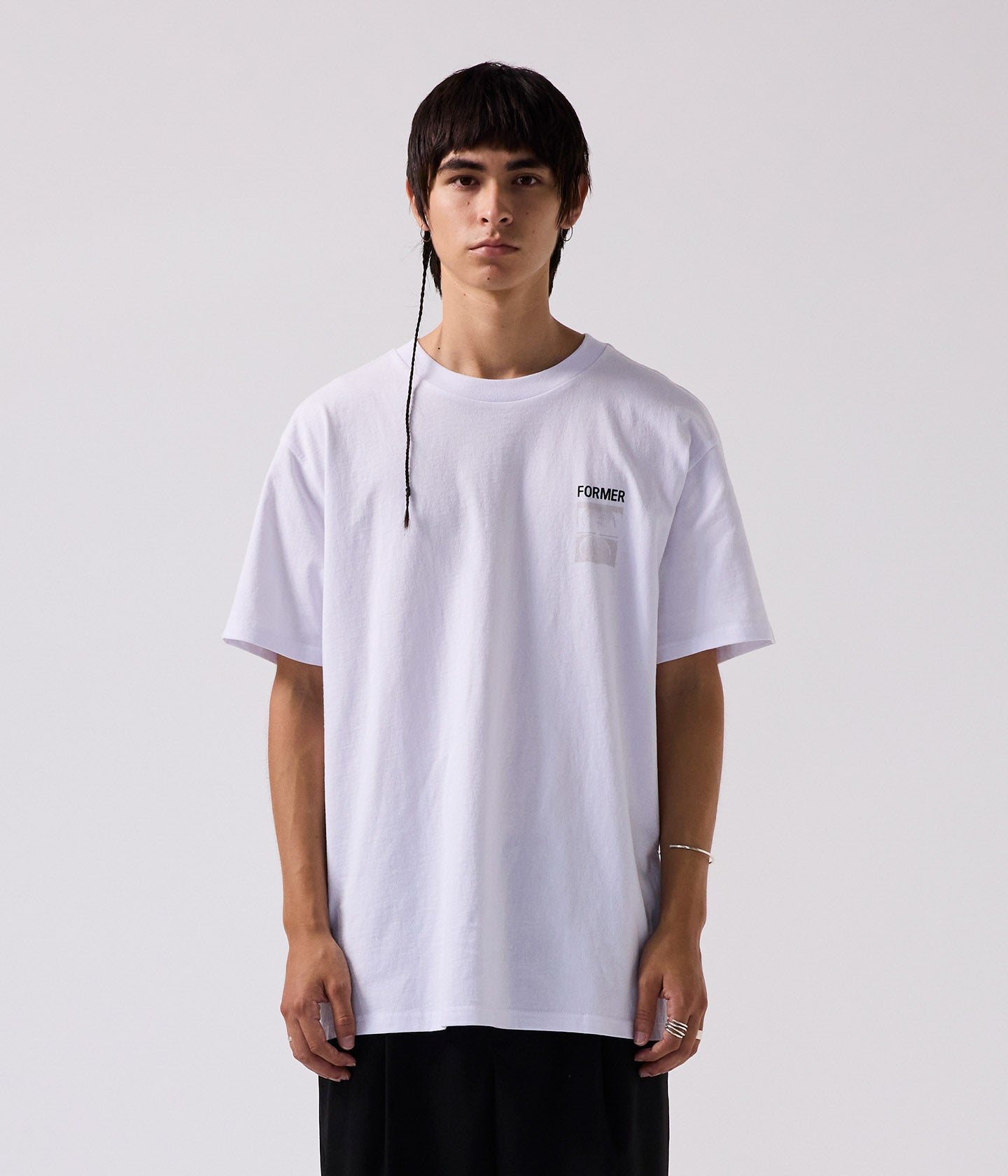 TWO-TONE CRUX T-SHIRT  // WHITE