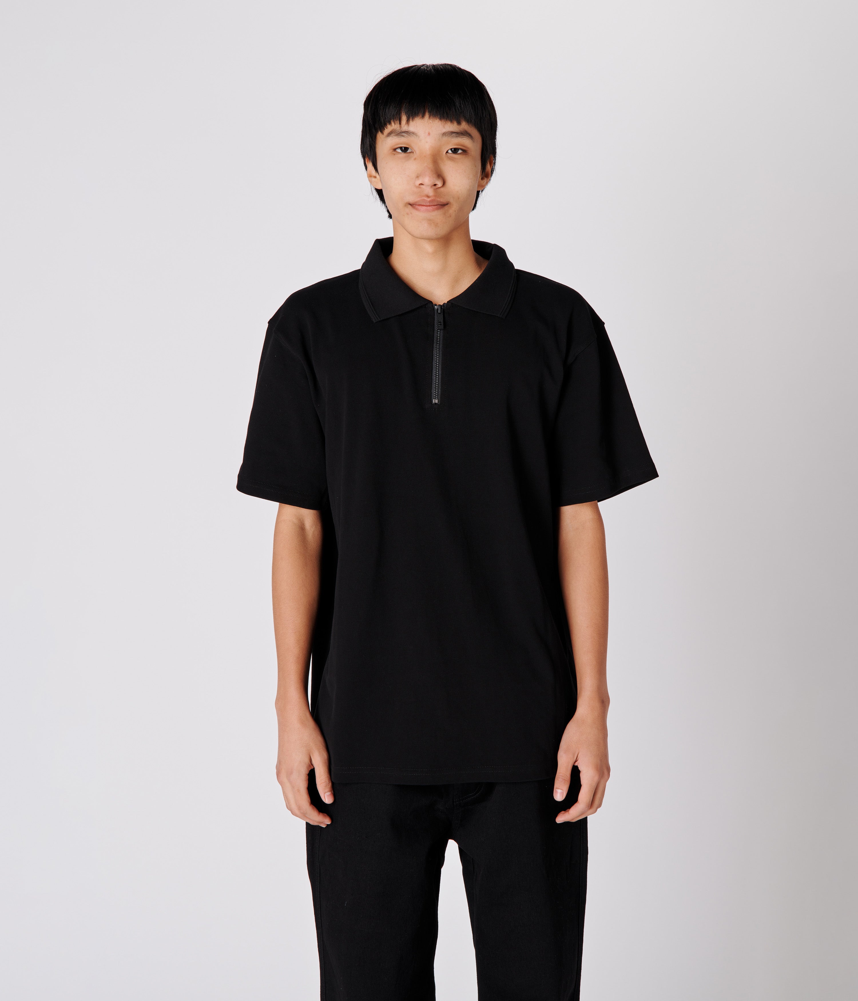 UNIFORM SS POLO // BLACK – FORMER MERCHANDISE