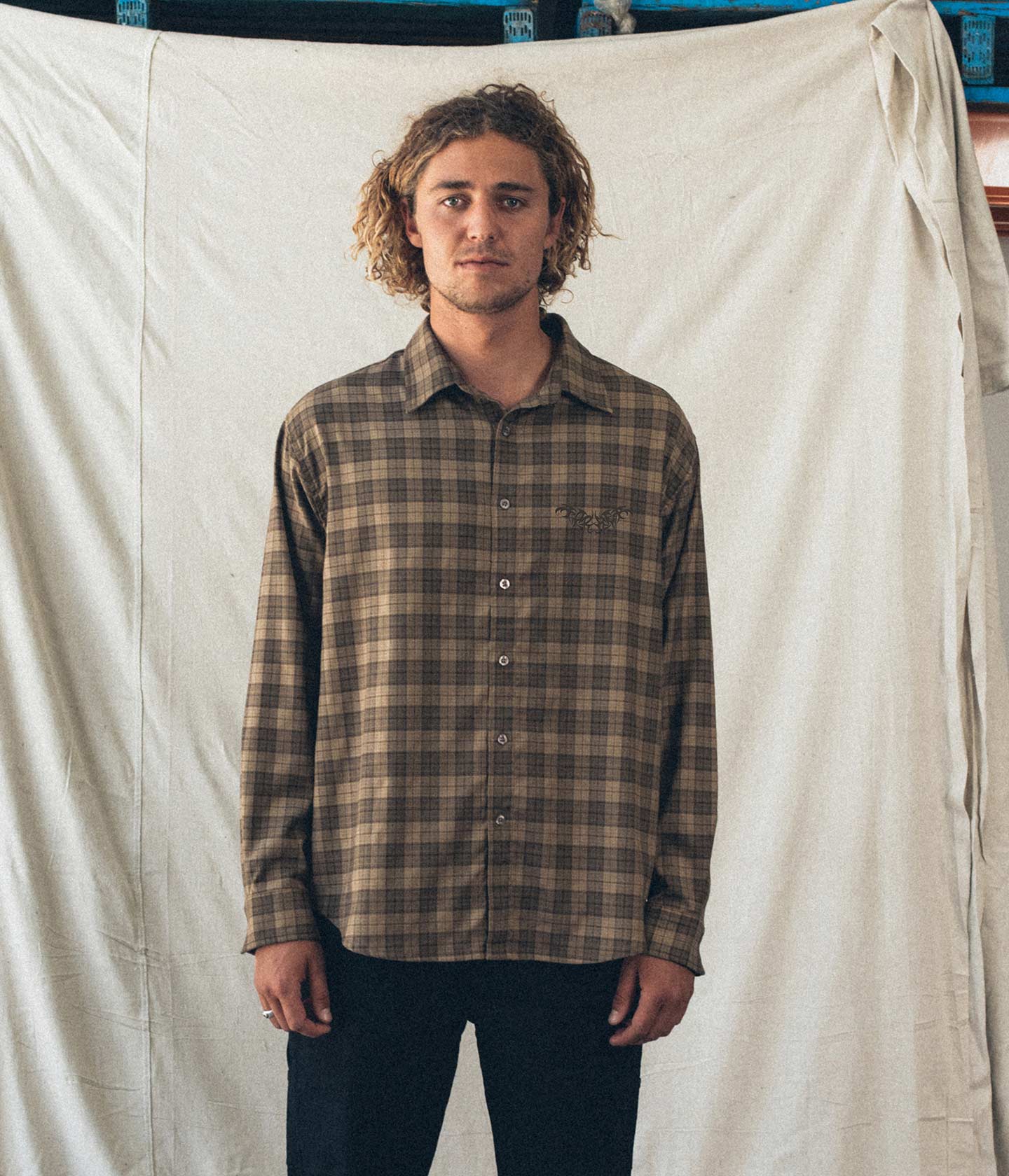 VIVIAN LS CHECK SHIRT // CHOCOLATE